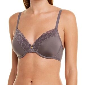 NWT Natori Refined Contour Underwire Bra Gunmetal 32D